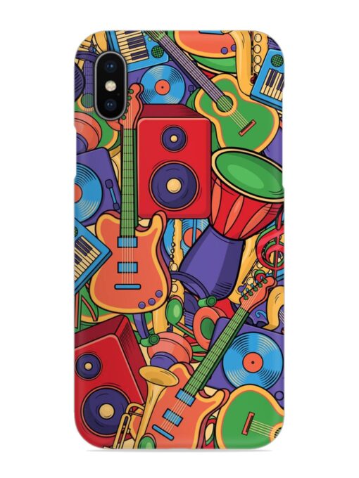 Colorful Music Art Snap Case for Apple Iphone X Zapvi