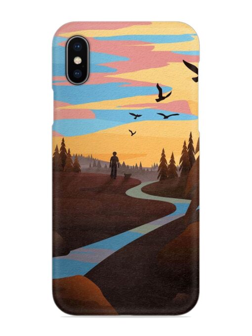 Natural Landscape Art Snap Case for Apple Iphone X Zapvi