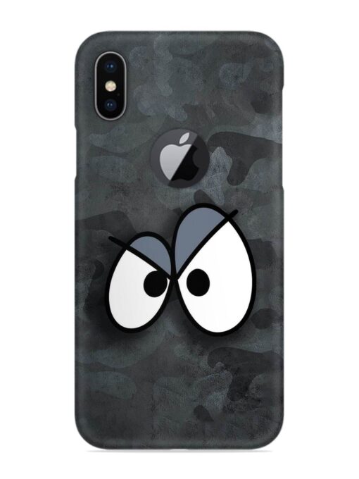 Big Eyes Night Mode Snap Case for Apple Iphone X (Logo Cut) Zapvi