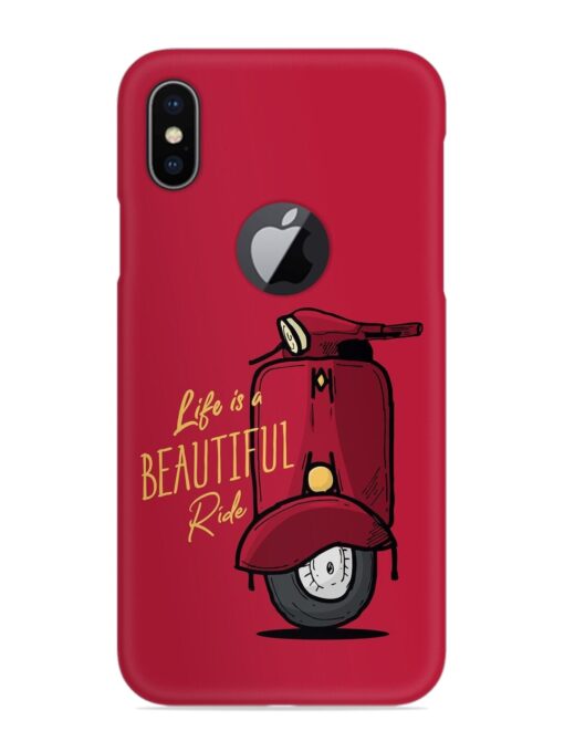 Life Is Beautiful Rides Snap Case for Apple Iphone X (Logo Cut) Zapvi