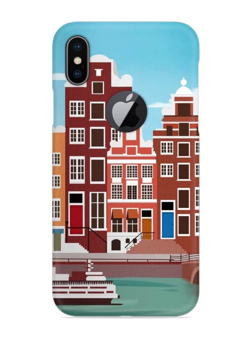 Scenery Architecture Amsterdam Landscape Snap Case for Apple Iphone X (Logo Cut) Zapvi