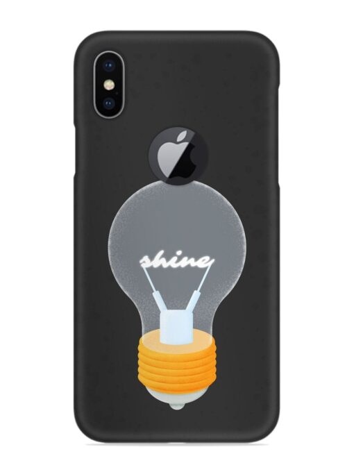 Bulb Background Snap Case for Apple Iphone X (Logo Cut) Zapvi