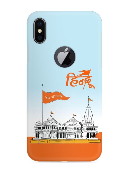 Ram Mandir Hindu Snap Case for Apple Iphone X (Logo Cut) Zapvi