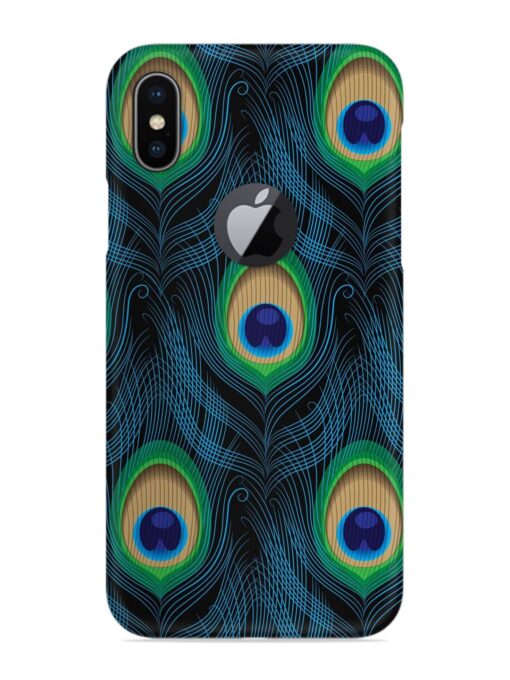 Seamless Pattern Peacock Snap Case for Apple Iphone X (Logo Cut) Zapvi