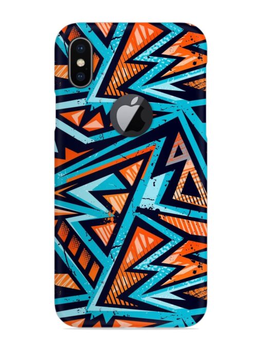 Abstract Seamless Grunge Snap Case for Apple Iphone X (Logo Cut) Zapvi