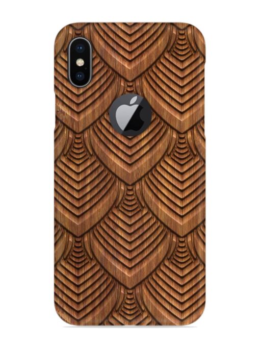 Carved Pattern On Snap Case for Apple Iphone X (Logo Cut) Zapvi