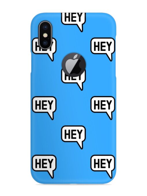 Hey Text Message Snap Case for Apple Iphone X (Logo Cut) Zapvi