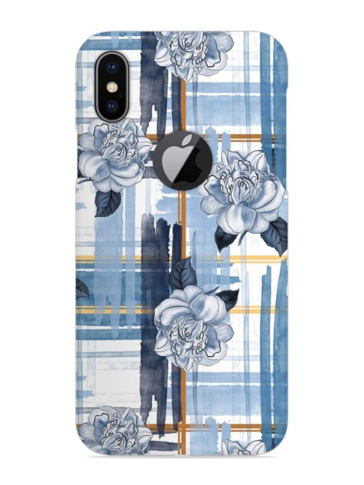 Watercolor Pattern Rose Snap Case for Apple Iphone X (Logo Cut) Zapvi