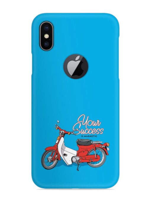 Motorcycles Image Vector Snap Case for Apple Iphone X (Logo Cut) Zapvi