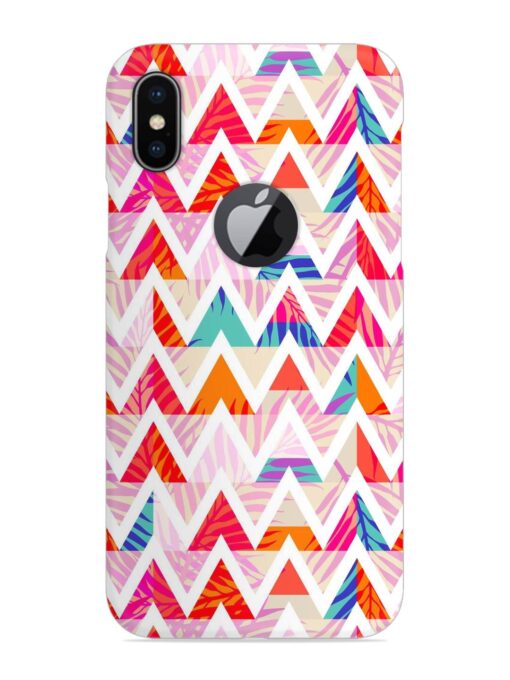 Abstract Triangle Background Snap Case for Apple Iphone X (Logo Cut) Zapvi