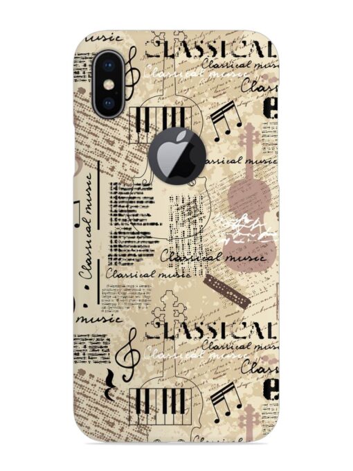 Classical Music Lpattern Snap Case for Apple Iphone X (Logo Cut) Zapvi