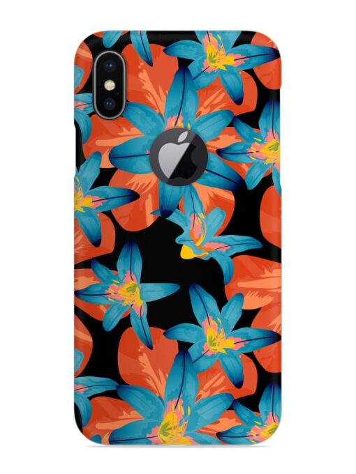 Philippine Flowers Seamless Snap Case for Apple Iphone X (Logo Cut) Zapvi