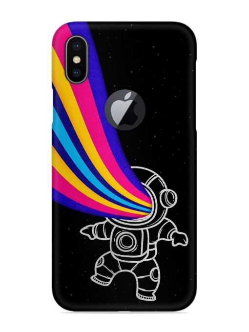 Astronaut Snap Case for Apple Iphone X (Logo Cut) Zapvi