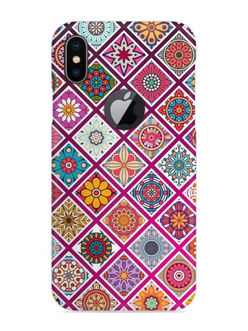 Seamless Tile Pattern Snap Case for Apple Iphone X (Logo Cut) Zapvi