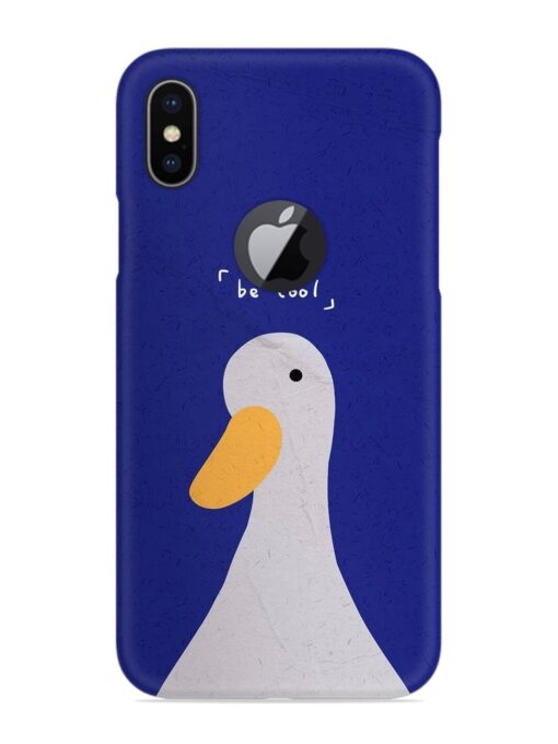 Be Cool Duck Snap Case for Apple Iphone X (Logo Cut) Zapvi