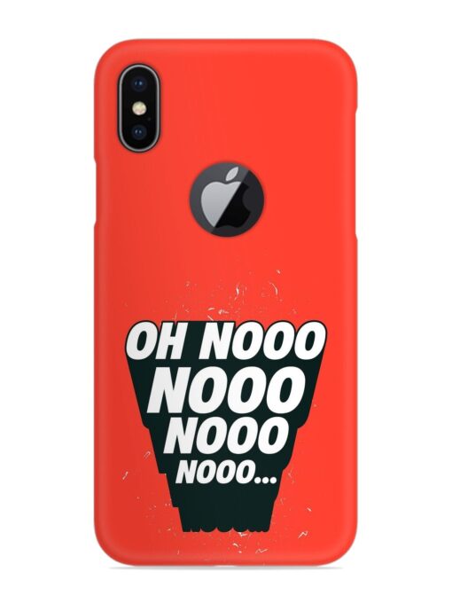 Oh Nooo Snap Case for Apple Iphone X (Logo Cut) Zapvi