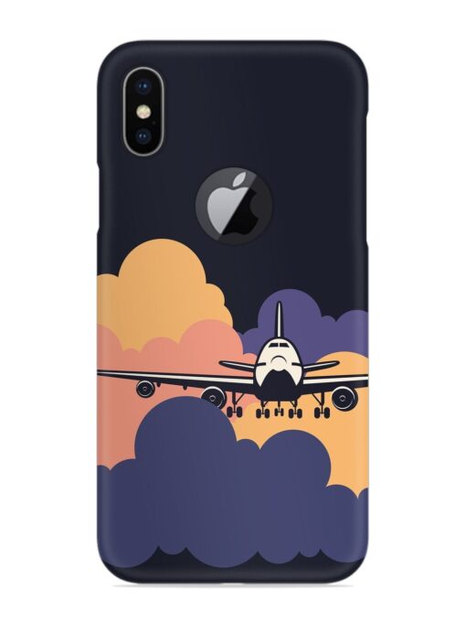 Aeroplane vector Snap Case for Apple Iphone X (Logo Cut) Zapvi