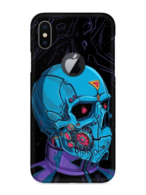 Skull Robo Vector Snap Case for Apple Iphone X (Logo Cut) Zapvi