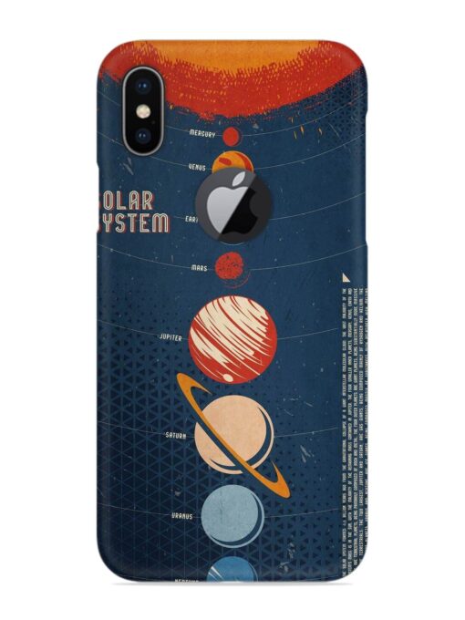 Solar System Vector Snap Case for Apple Iphone X (Logo Cut) Zapvi