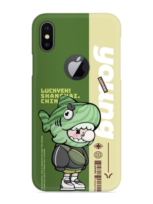 Young Snap Case for Apple Iphone X (Logo Cut) Zapvi