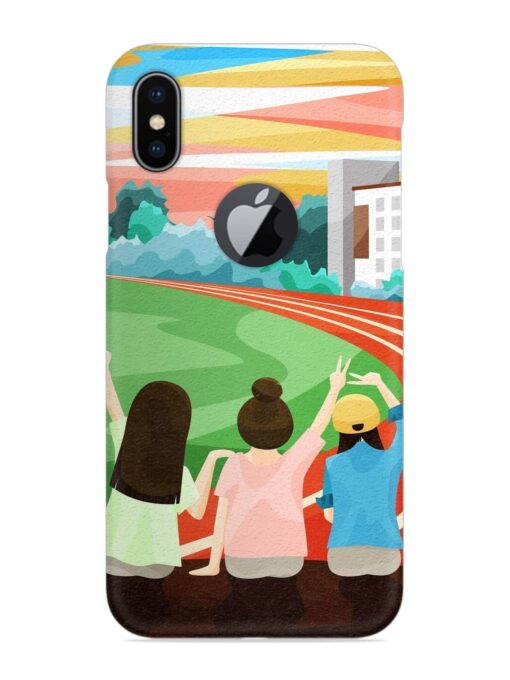 School Playground Snap Case for Apple Iphone X (Logo Cut) Zapvi