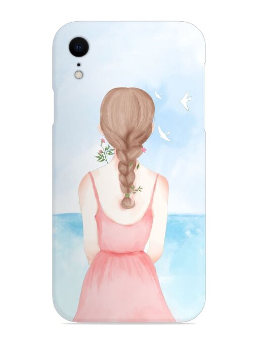 Watercolor Girl Vector Snap Case for Apple Iphone Xr Zapvi