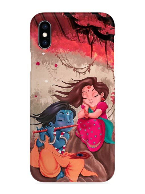 Radhe Krishna Water Art Snap Case for Apple Iphone Xs Zapvi