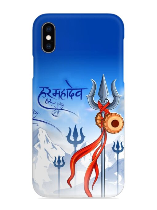 Har Har Mahadev Trishul Snap Case for Apple Iphone Xs Zapvi