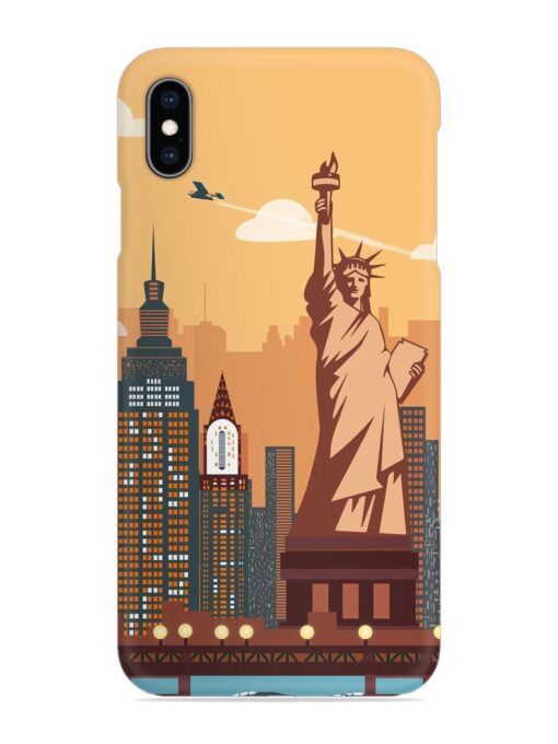 New York Statue Of Liberty Architectural Scenery Snap Case for Apple Iphone Xs Max Zapvi