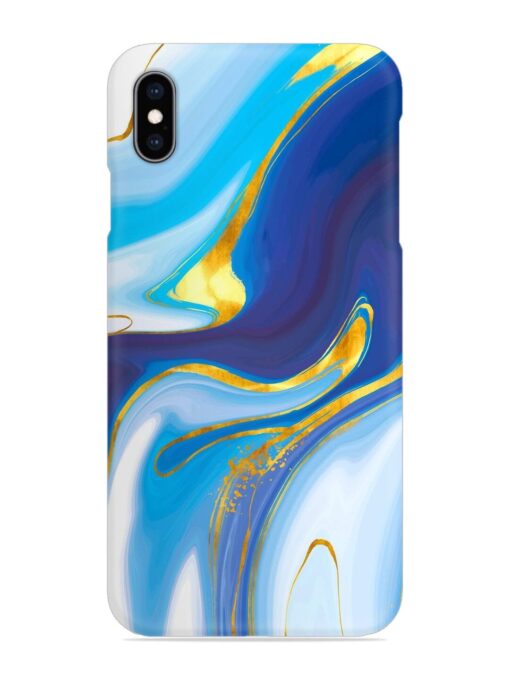 Watercolor Background With Golden Foil Snap Case for Apple Iphone Xs Max Zapvi