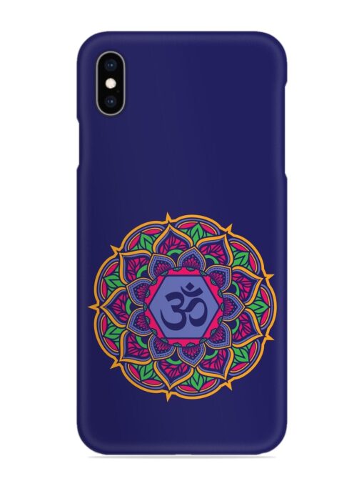 Om Mandala Art Blue Snap Case for Apple Iphone Xs Max Zapvi