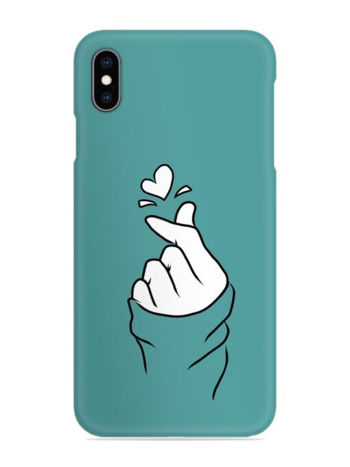 Korean Heart Sign Art Snap Case for Apple Iphone Xs Max Zapvi