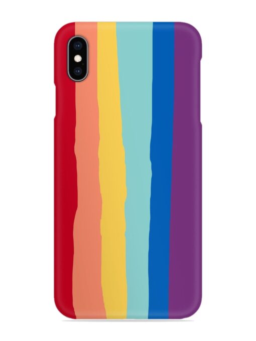 Rainbow Genuine Liquid Snap Case for Apple Iphone Xs Max Zapvi