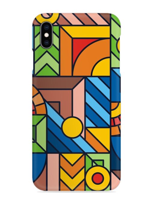 Colorful Geometric Snap Case for Apple Iphone Xs Max Zapvi