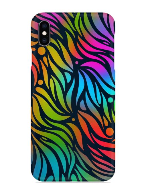 Abstract Leaf Design Snap Case for Apple Iphone Xs Max Zapvi