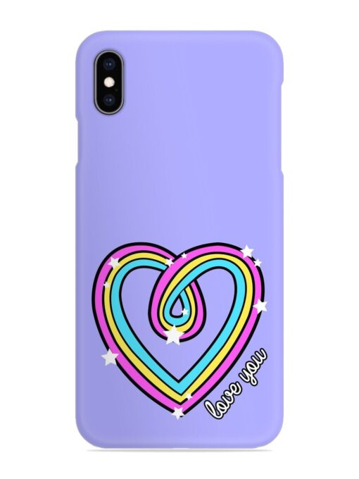 Colorful Rainbow Heart Snap Case for Apple Iphone Xs Max Zapvi