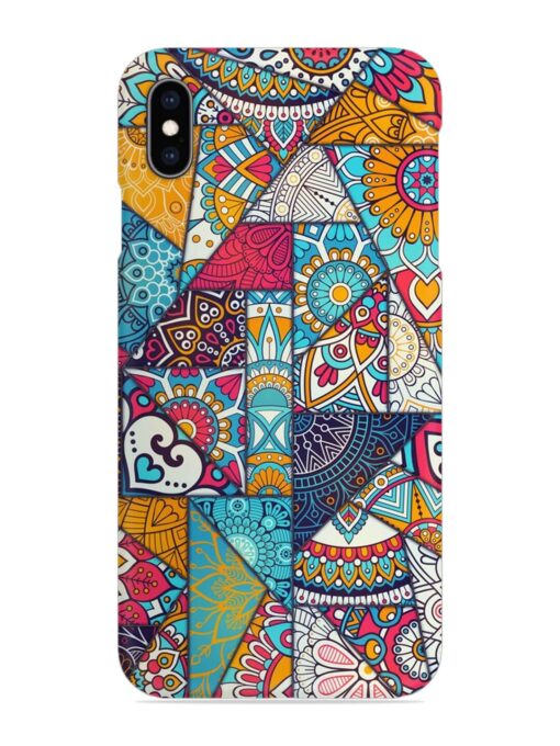 Patchwork Pattern Vintage Snap Case for Apple Iphone Xs Max Zapvi