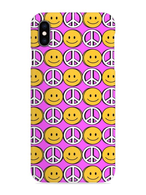 Smiley Face Peace Snap Case for Apple Iphone Xs Max Zapvi