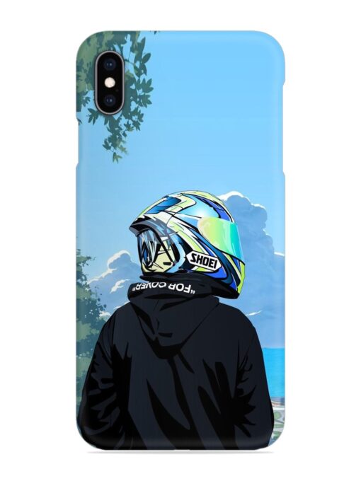 Rider With Helmet Snap Case for Apple Iphone Xs Max Zapvi