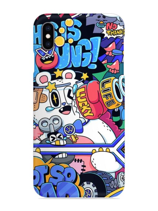 Universal Doodle Snap Case for Apple Iphone Xs Max Zapvi