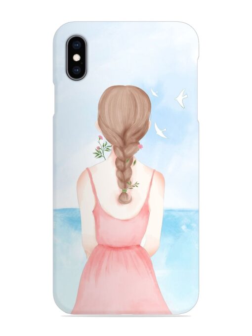 Watercolor Girl Vector Snap Case for Apple Iphone Xs Max Zapvi