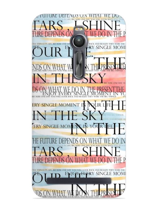 Seamless Slogans Pattern Snap Case for Asus Zenfone 2 Zapvi