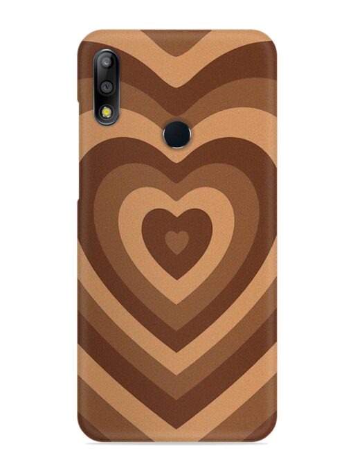 Brown Heart Snap Case for Asus Zenfone Max Pro M2 Zapvi