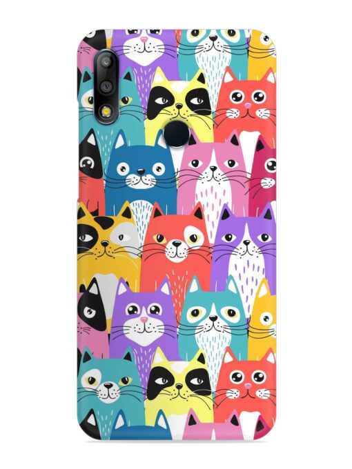 Funny Cartoon Cats Snap Case for Asus Zenfone Max Pro M2 Zapvi