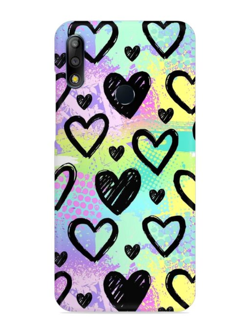 Bright Pattern Hearts Snap Case for Asus Zenfone Max Pro M2 Zapvi