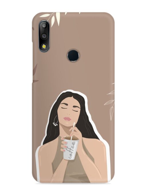 Girl With Coffee Snap Case for Asus Zenfone Max Pro M2 Zapvi