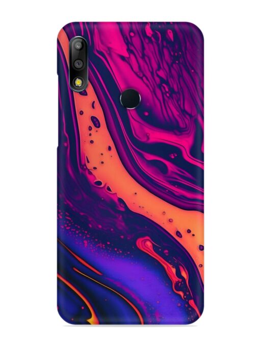 Fluid Blue Pink Art Snap Case for Asus Zenfone Max Pro M2 Zapvi