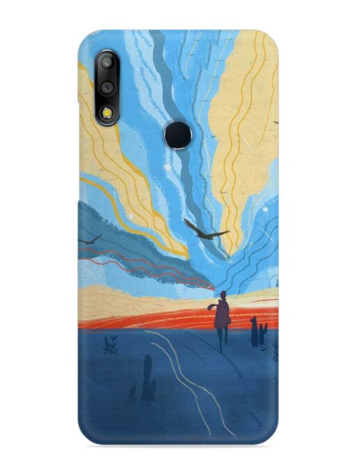 Minimal Abstract Landscape Snap Case for Asus Zenfone Max Pro M2 Zapvi