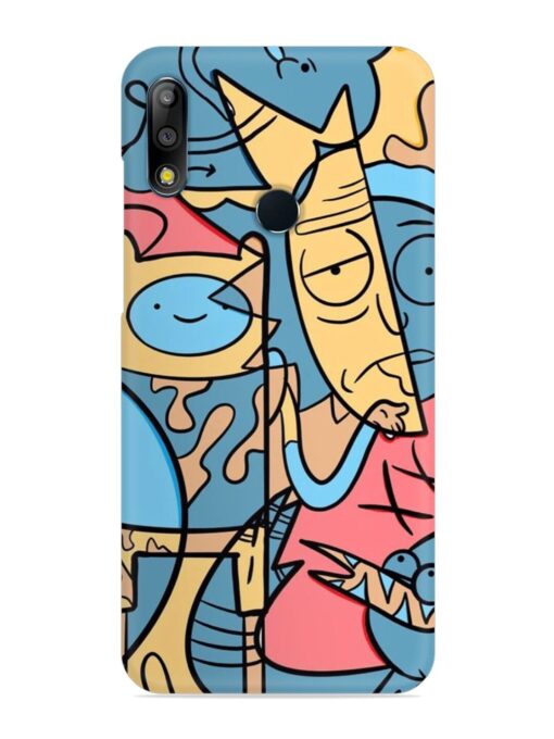 Silly Face Doodle Snap Case for Asus Zenfone Max Pro M2 Zapvi