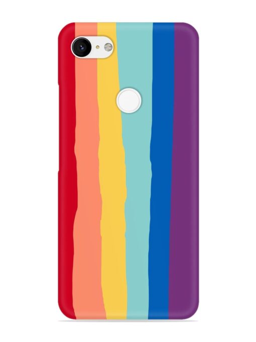 Rainbow Genuine Liquid Snap Case for Google Pixel 3 Xl Zapvi